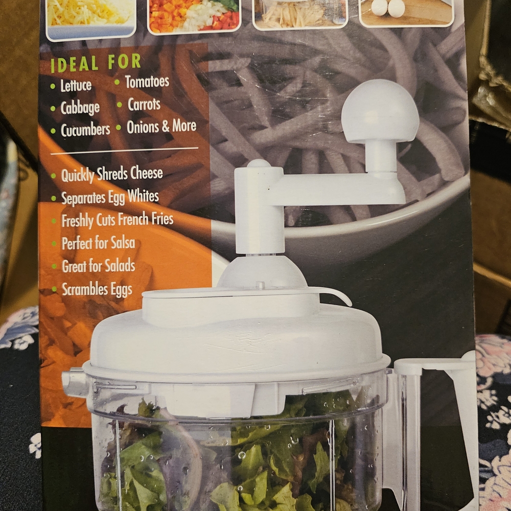 White Manual Food Processor by [Brand]